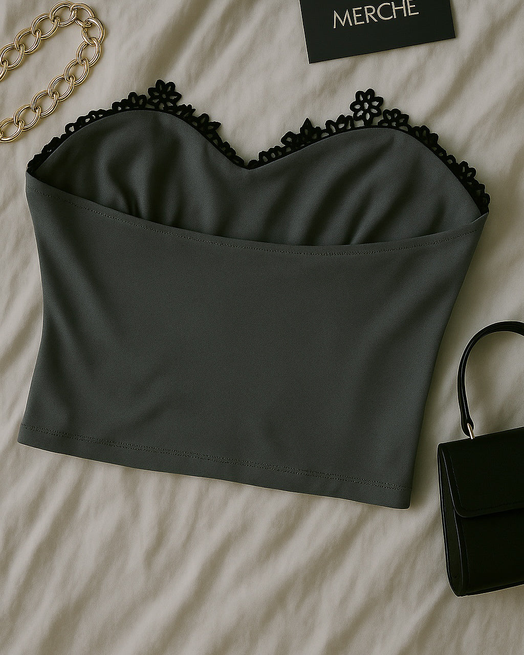 SPIRIT SPEAKS LUXE MESH LACE BANDEAU TOP
