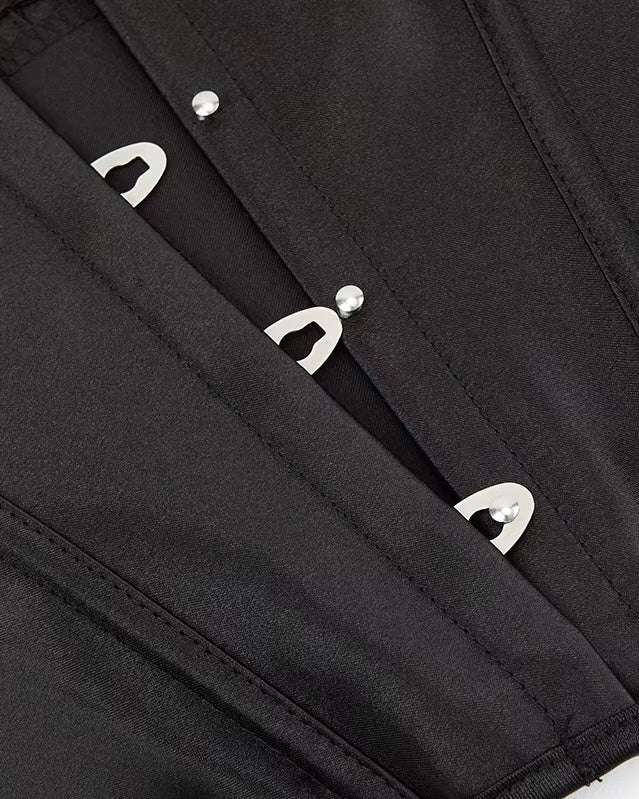 BAY OF GLAM BONING DETAIL CORSETED HALTERNECK TOP