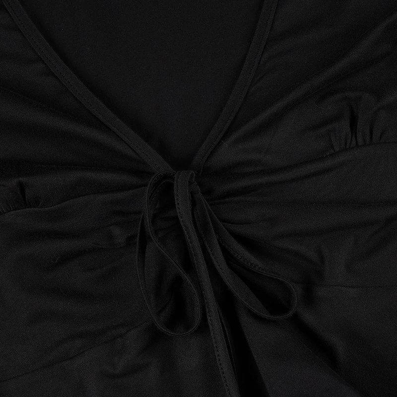 SASSY HOURS BLACK FLARED SLEEVES TOP