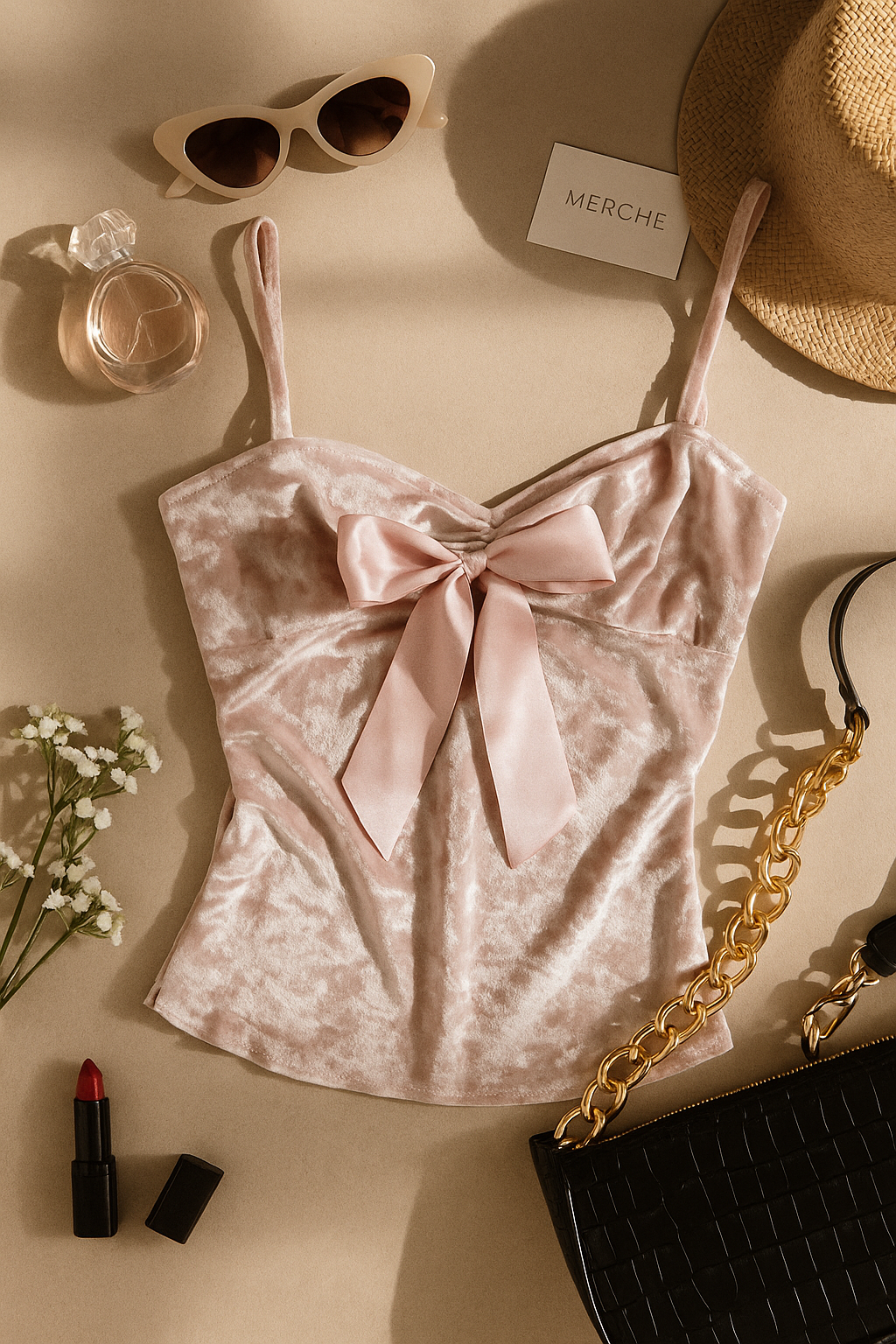 MY SECRET VELOUR CAMI TOP