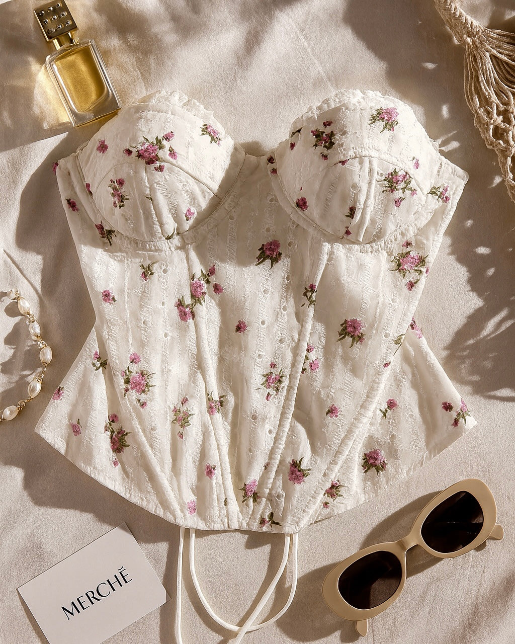 FROLIC AND FLEX EYELET WHITE CORSET