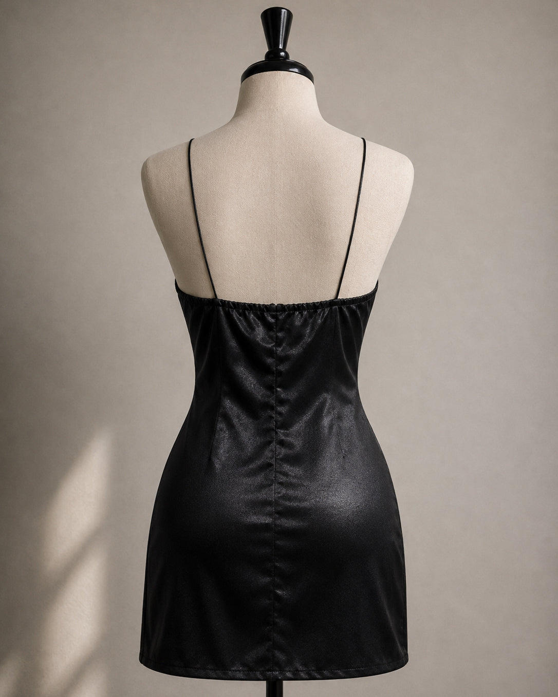 SOMETHING CALLED LOVE SATIN SIDE-SLIT SLIP DRESS