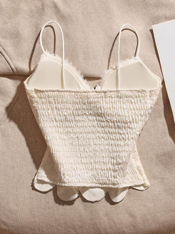 FRENCH SUN PADDED LACE CAMI TOP