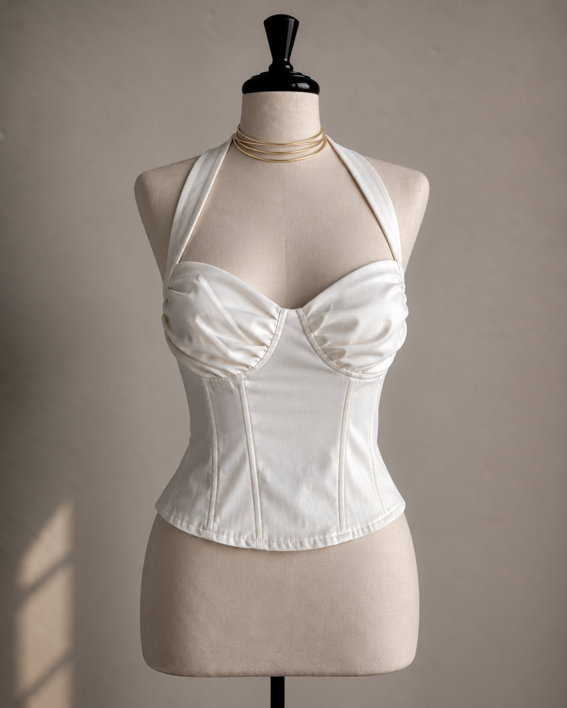 TO MY LOVER, IVORY HALTERNECK CORSET