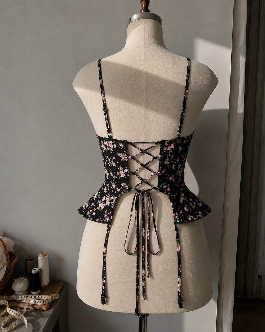 RUNWAY MOOD STRUCTURED FLORAL CORSET