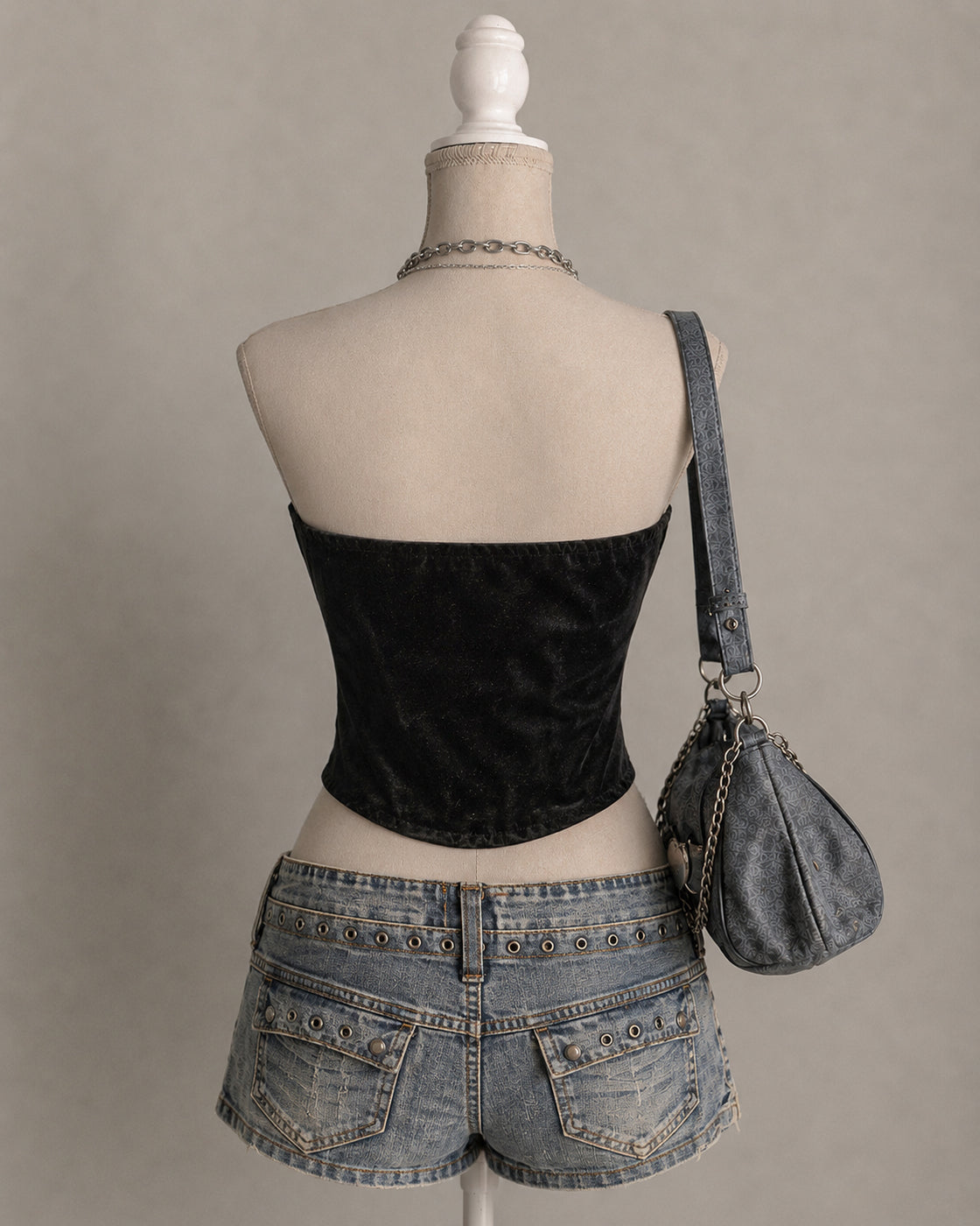 WILD WILD WEST VELVET APPLIQUE CORSET