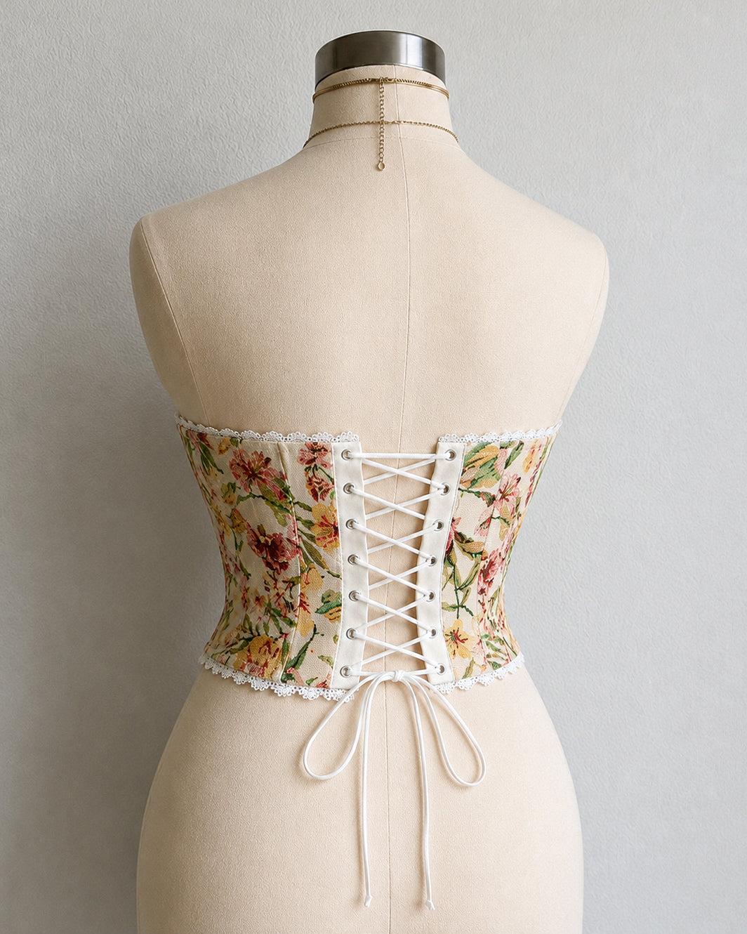 NOT TODAY SATAN FLORAL LACEY JACQUARD CORSET