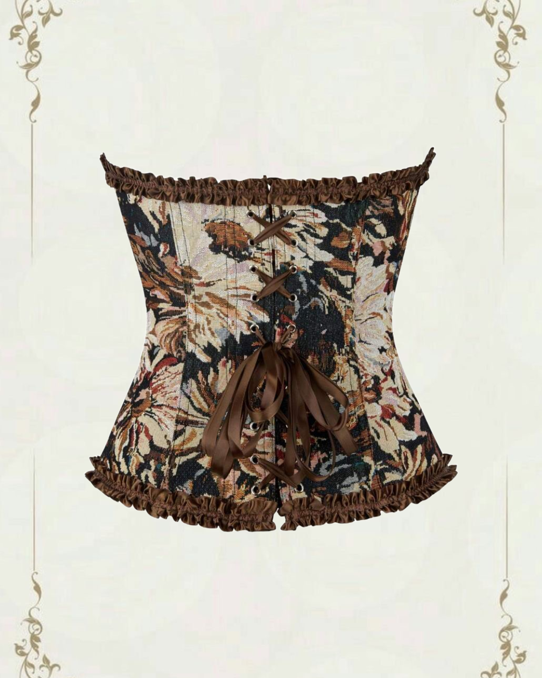 ALMOST LOVE BROWN JACQUARD CORSET