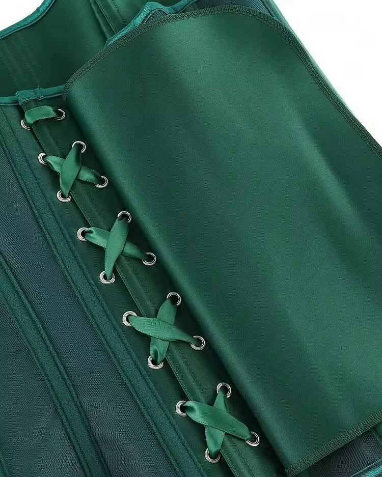 RIDE OR DIE EMERALD STRUCTURE PANELLED CORSET