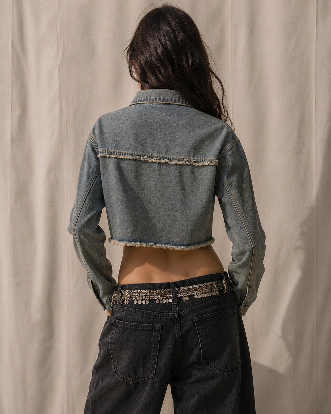 THERE’S VICTORY ALL OVER BABE, ZIP-UP DENIM JACKET
