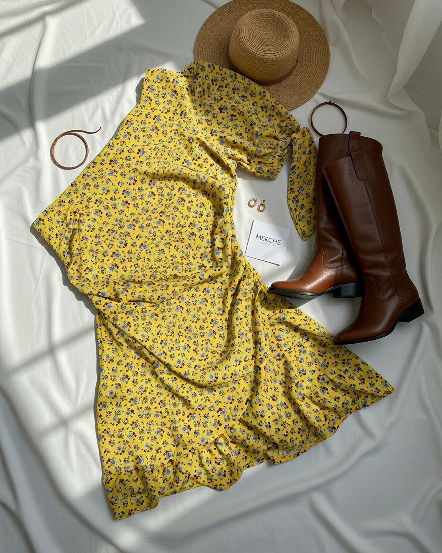 PRIDE AND PREJUDICE LUXE FLORAL FLARE DRESS