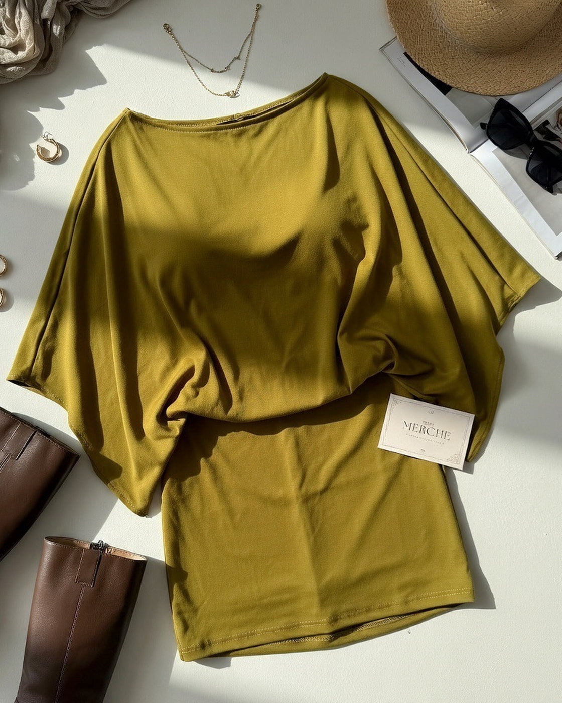 WE ARE STARDUST CHAIN BACK DETAIL DRAPED GREEN DRESS