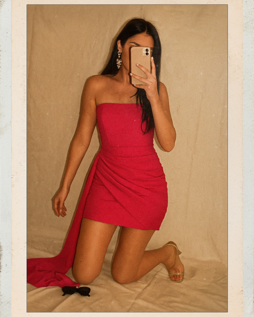 SHOWGIRL FIT SASH BANDEAU DRESS
