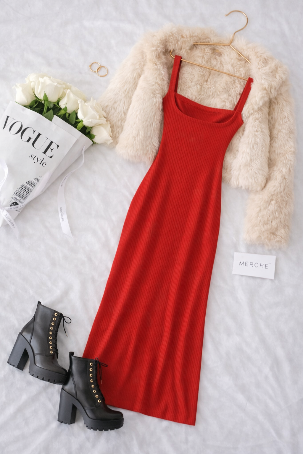 COCONUTS FOR YOU RED CROSSBACK MAXI DRESS