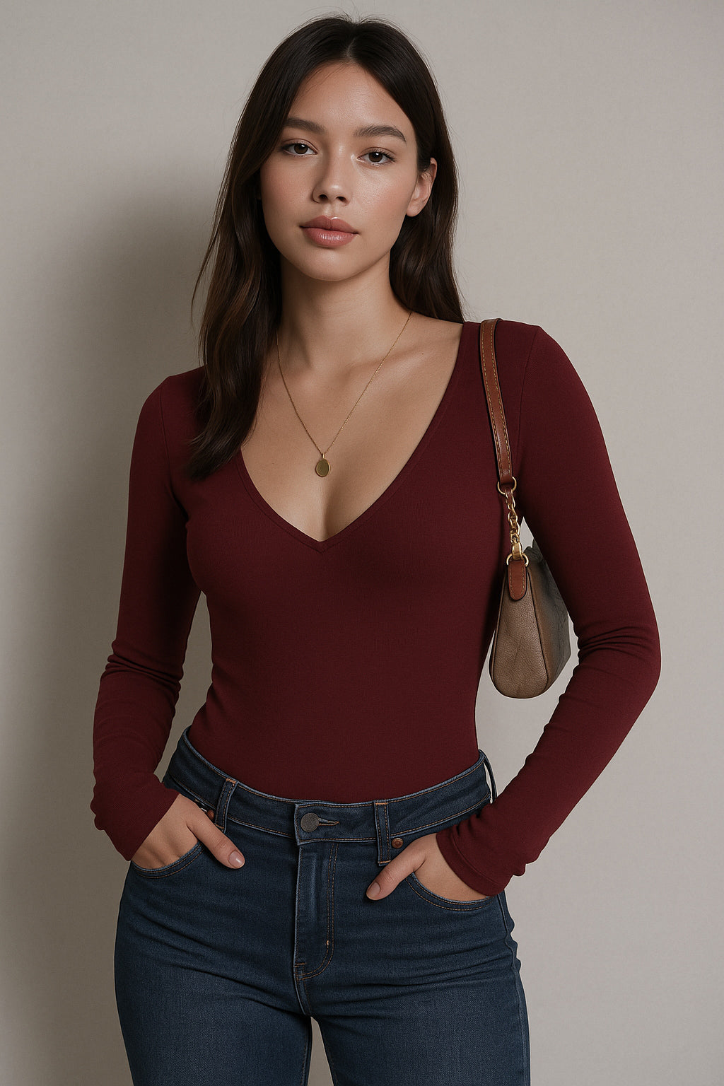HOTLINE FIT LUXE DEEP RED BODYSUIT