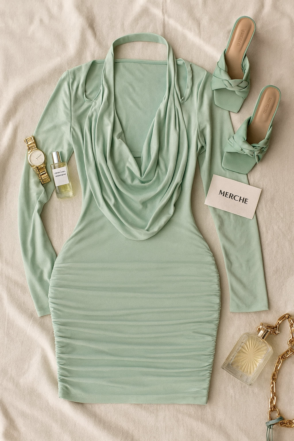 CHIC BUSINESS MINT GREEN DRESS