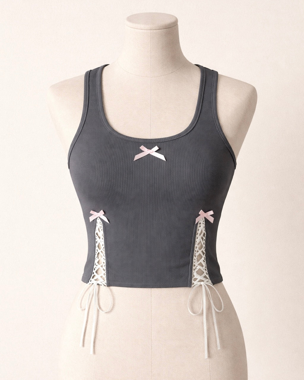 FIERCELY CUTE GREY TANK TOP