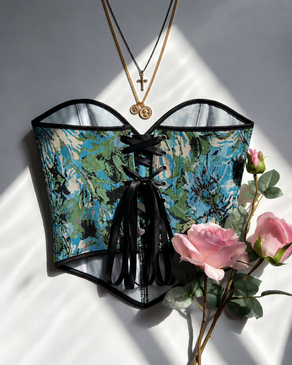 NOT YOUR EVE FLORAL JACQUARD CORSET