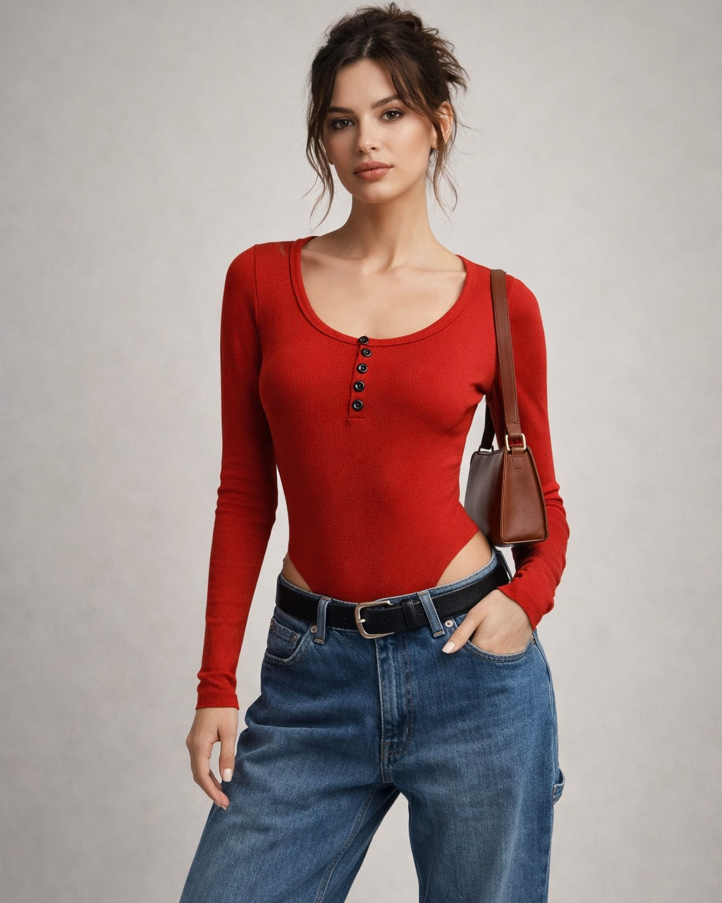 SHAKE THAT THANG RED LUXE BODYSUIT