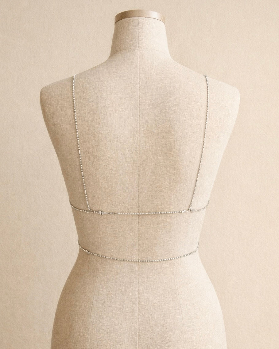 I’M NO ANGEL DIAMOND STRAP SATIN TOP