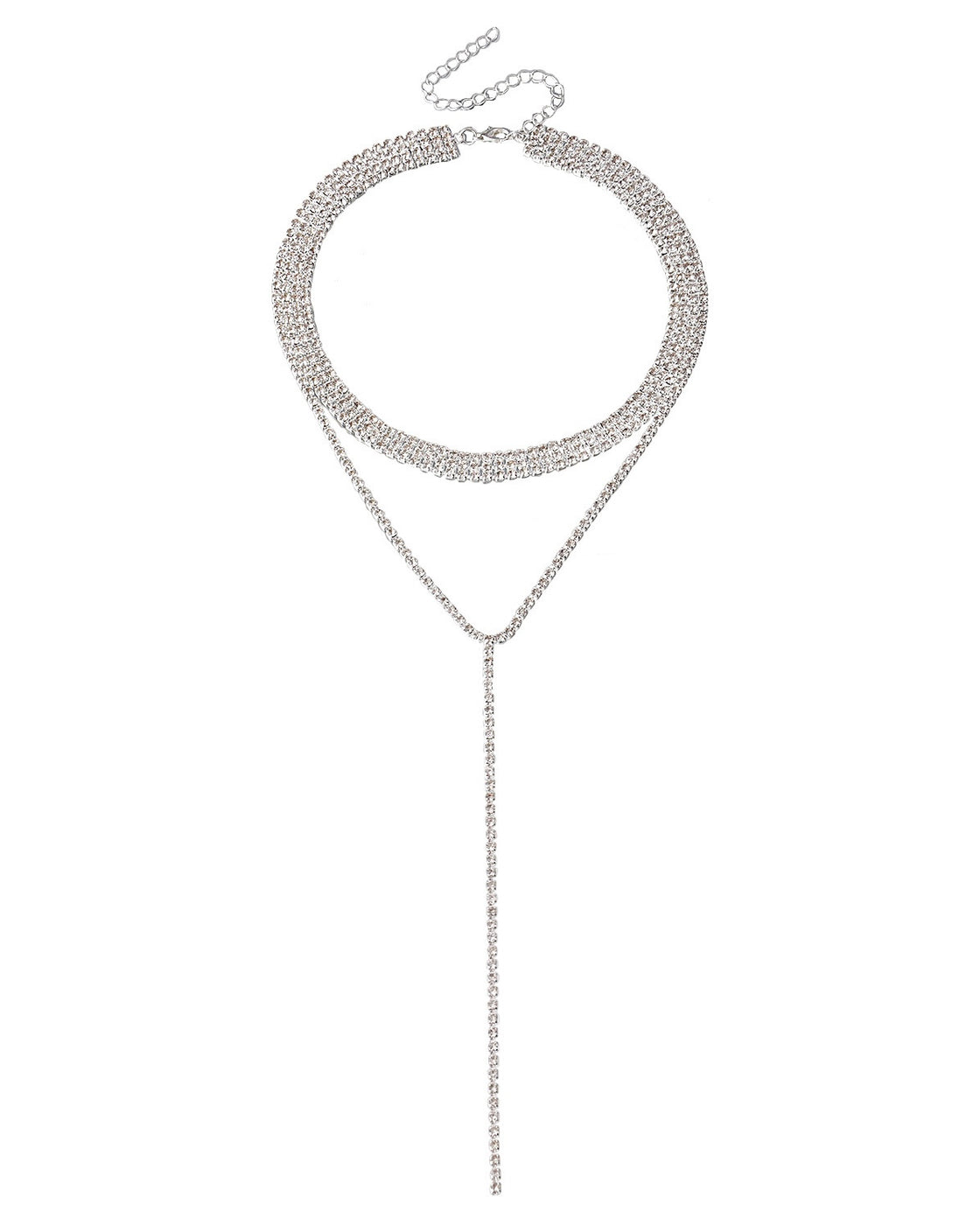 MIDNIGHT RITUAL DIAMOND EMBELLISHED CHOCKER DRIP NECKLACE