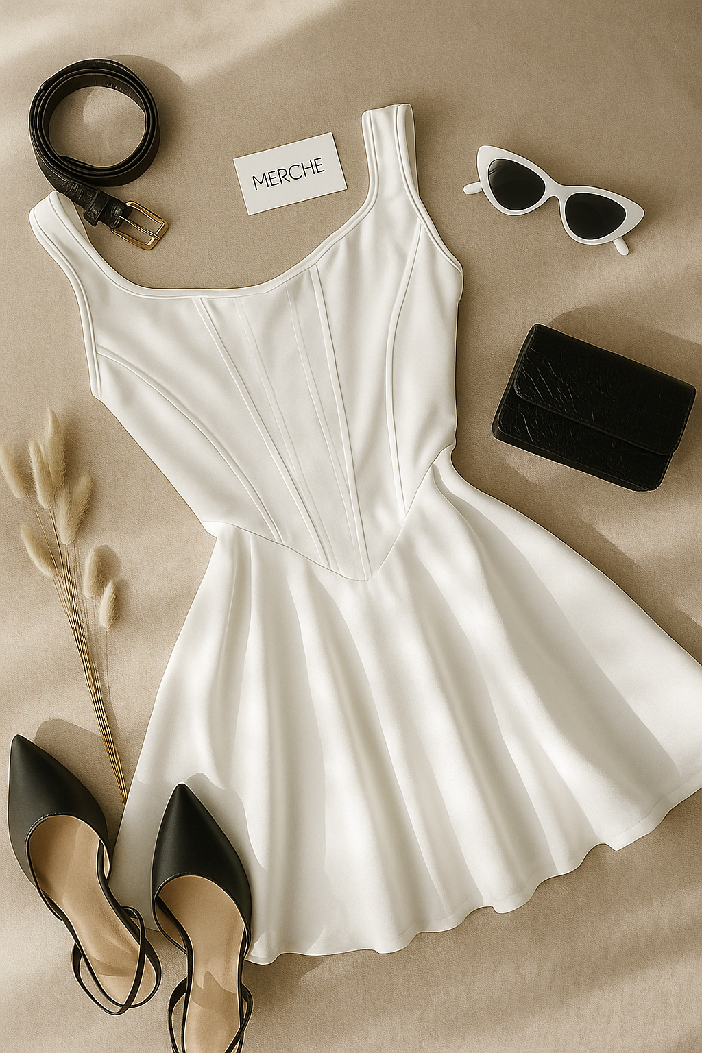 PICK YOUR POISON BONING DETAIL FLARE DRESS