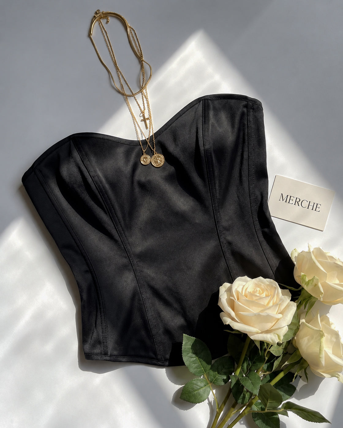 COOL GIRL CODE BONING BLACK CORSET