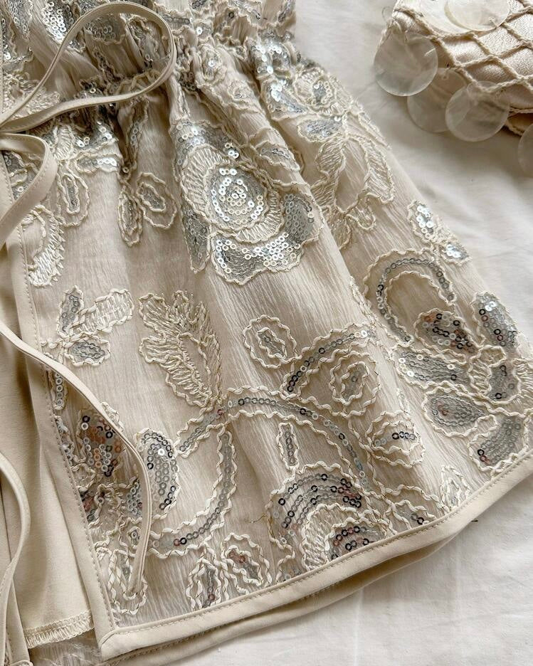 KEEP IT TOXIC EMBROIDERED HALTERNECK TOP