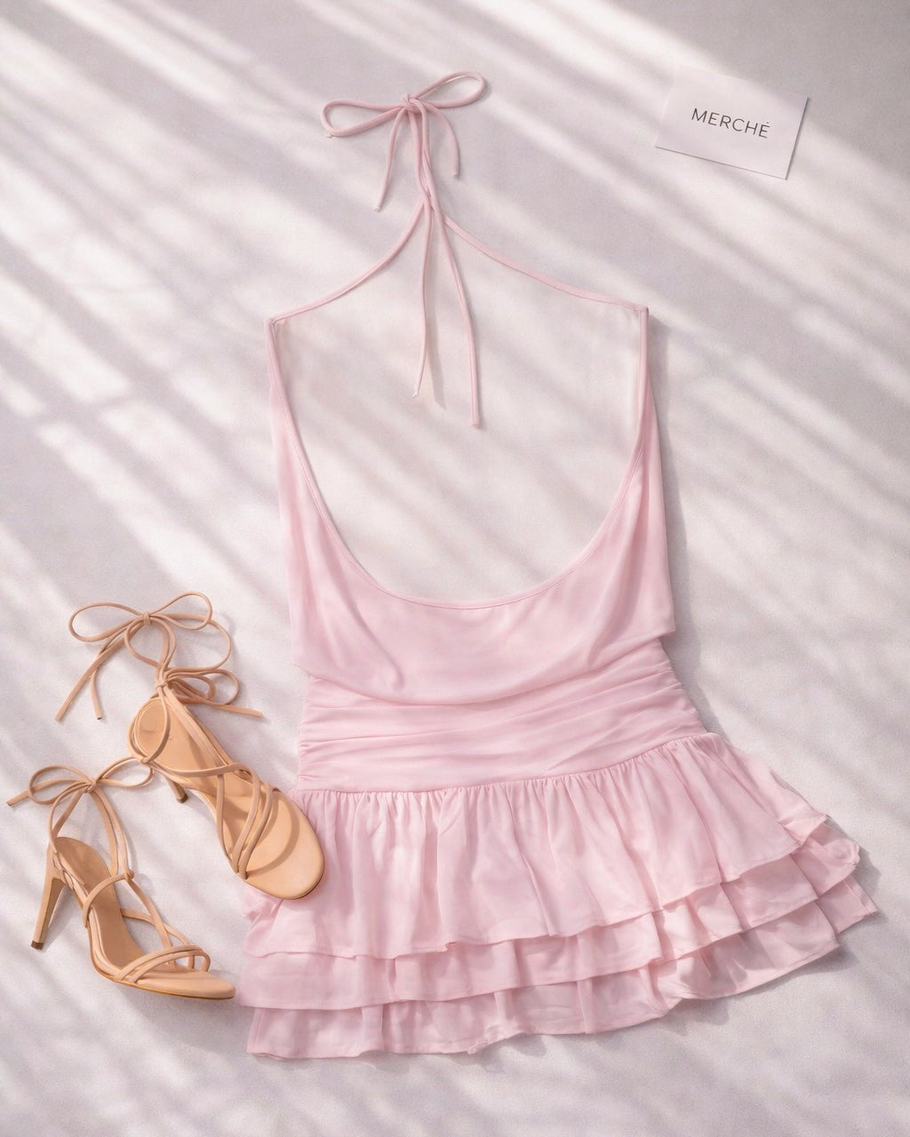 PAPER MOON PASTEL TIE-UP HALTERNECK DRESS