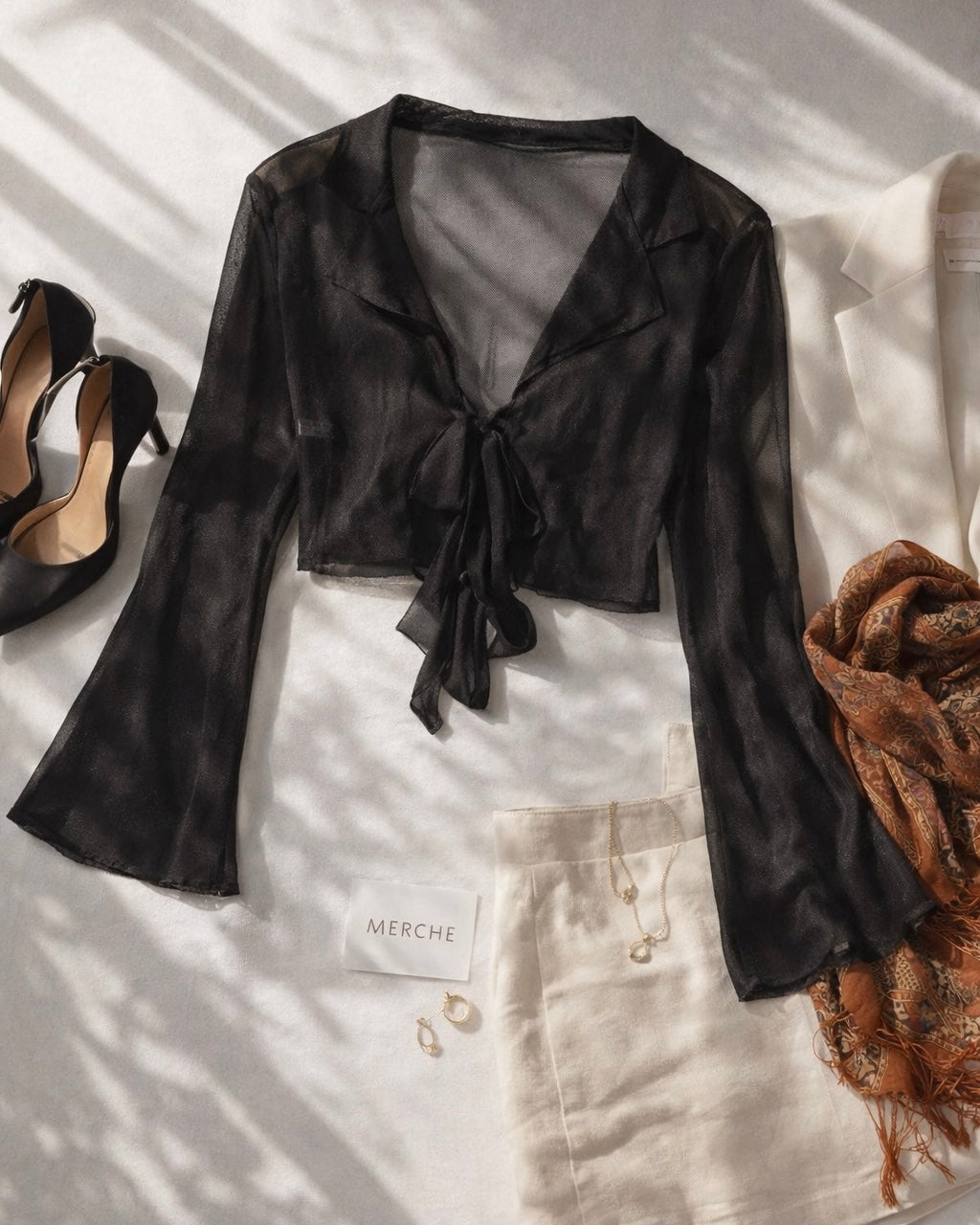 LONE WOLF MESH BOW-TIE BLACK TOP”