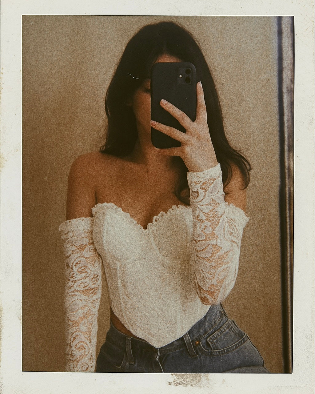 MISTY MOUNTAINS LACE OFF-SHOULDER TOP