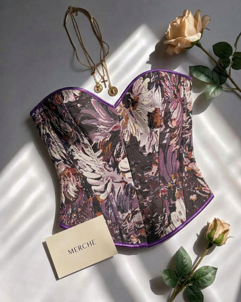 TAKE ME TO TOKYO FLORAL JACQUARD CORSET