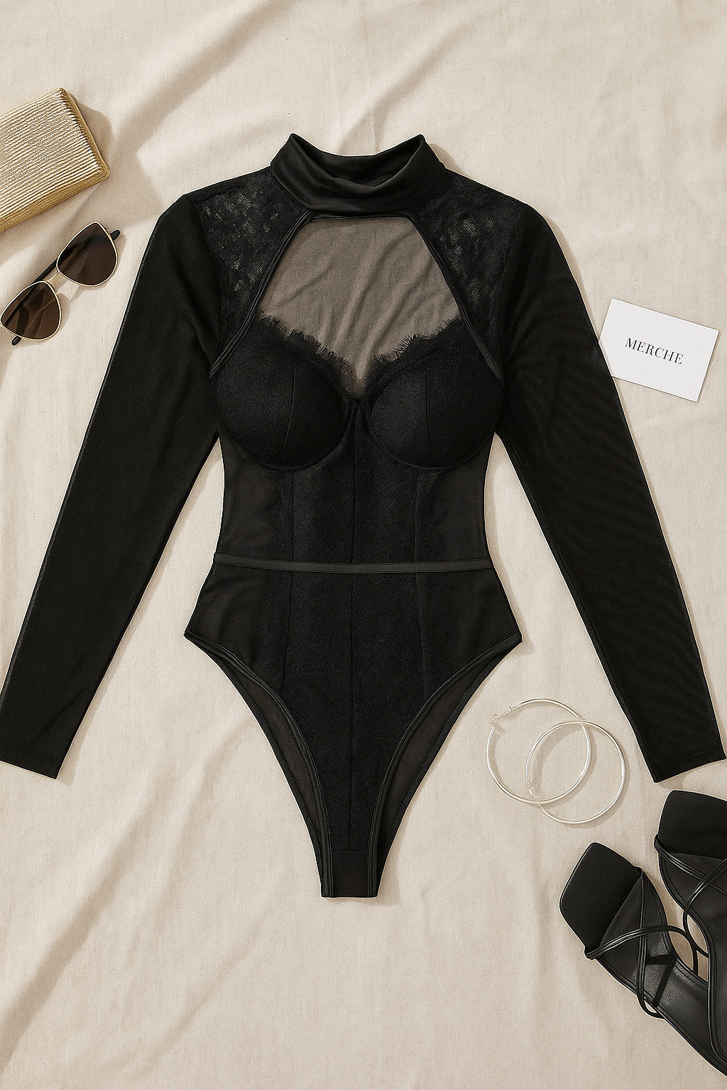 FROZEN LOVE LACE BODYSUIT