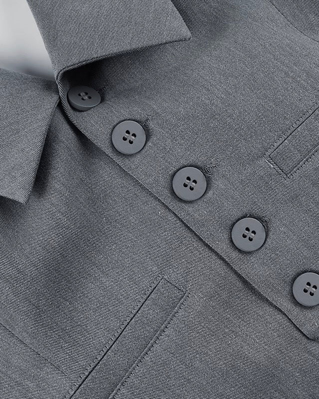 FAST LIFE OPEN-BACK GREY WAISTCOAT