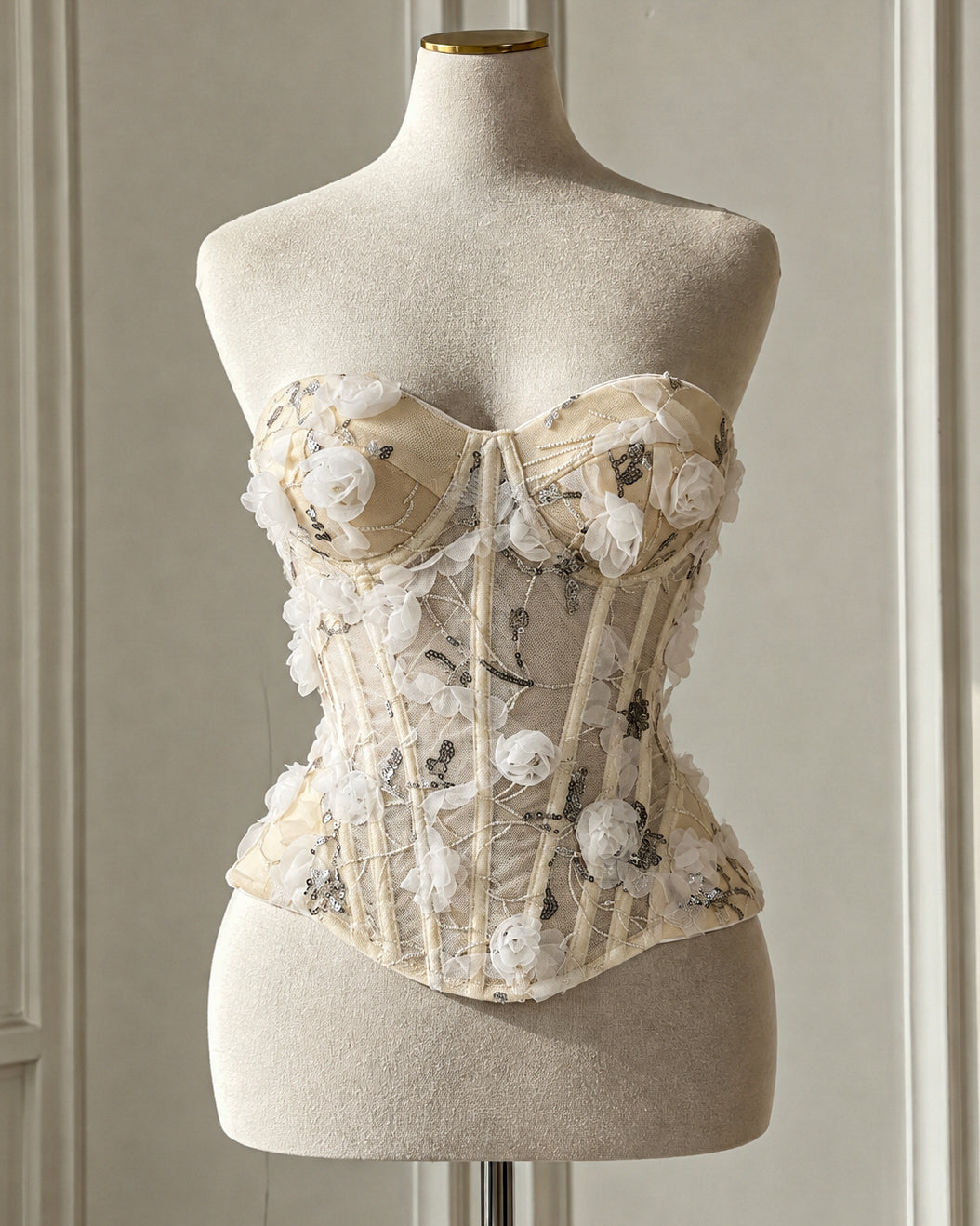 ANGELS IN THE DARK APPLIQUE EMBELLISHED CORSET