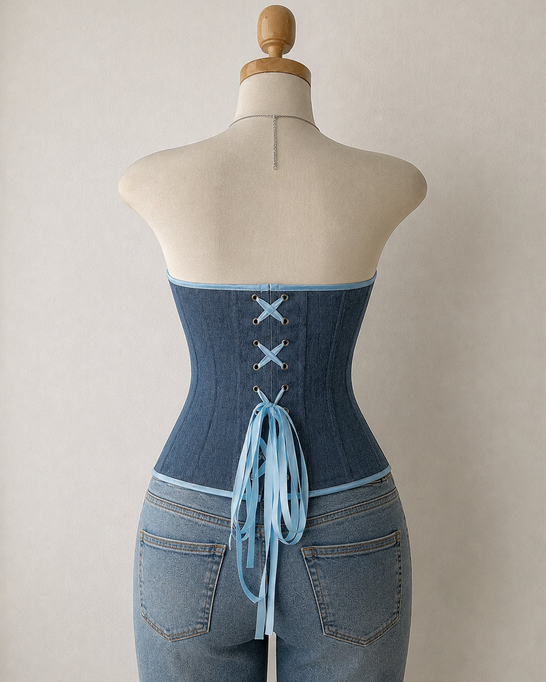 BLUE MOOD, WHO DENIM CORSET