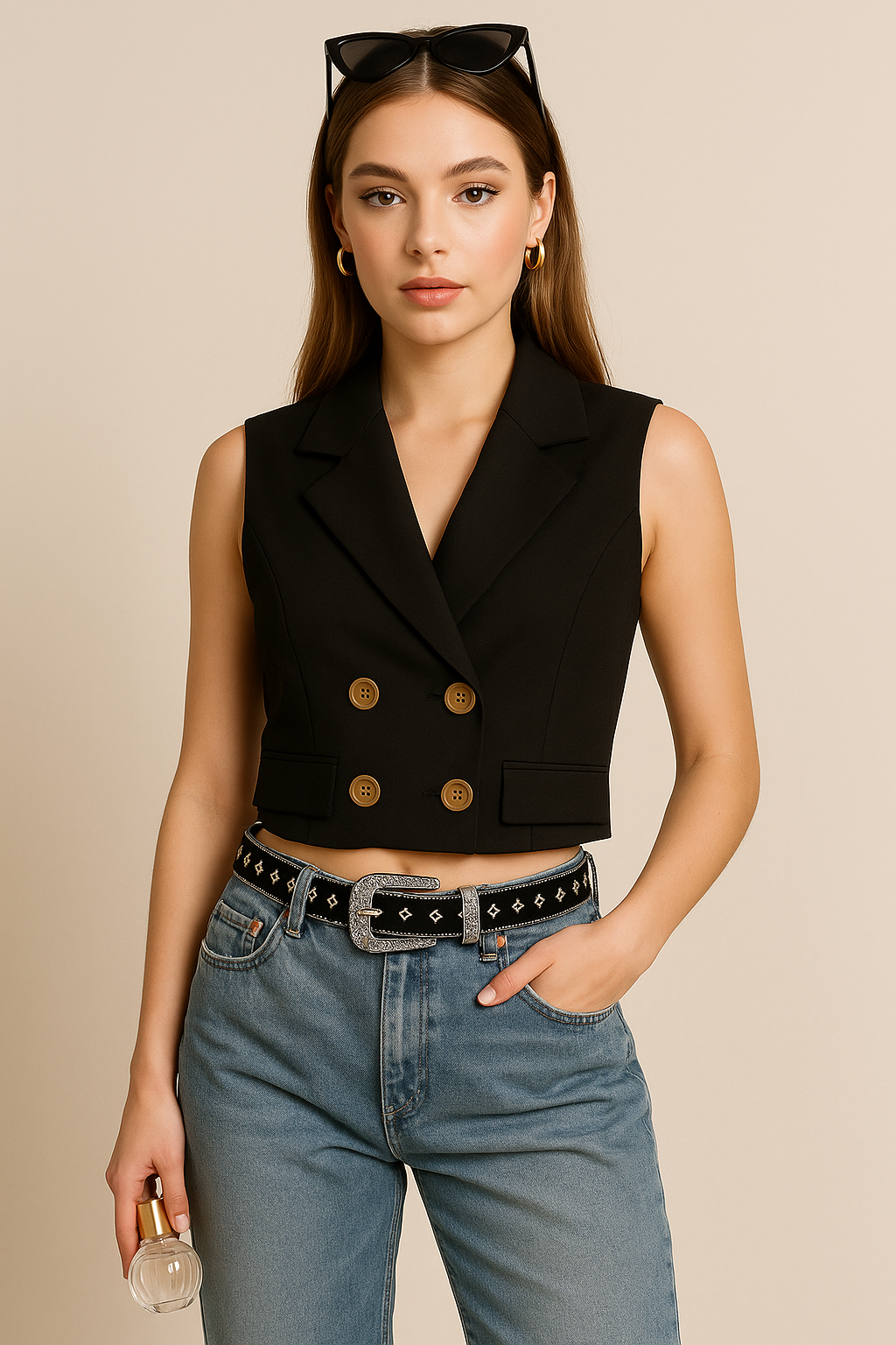 SUIT UP GIRL BLACK WAISTCOST
