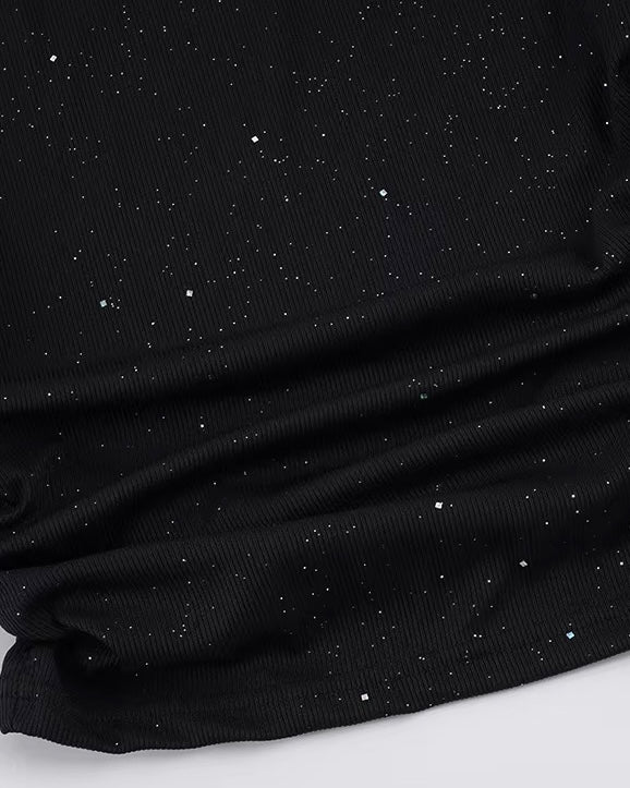 ANOTHER GALAXY SHIMMER OFF-SHOULDER TOP