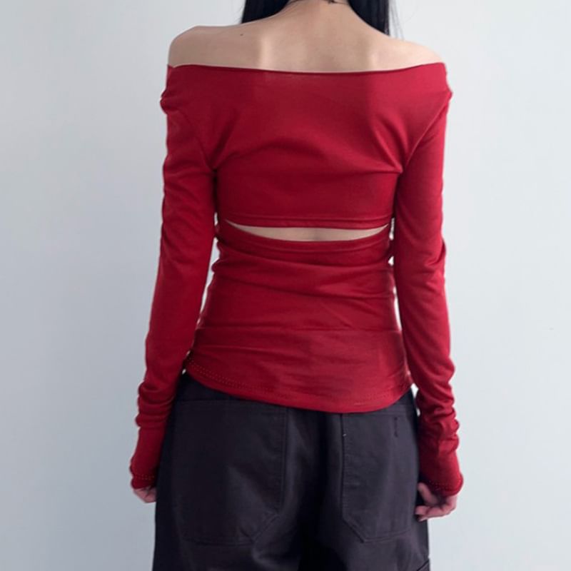 RULES OF LIFE RED CUT-OUT TOP