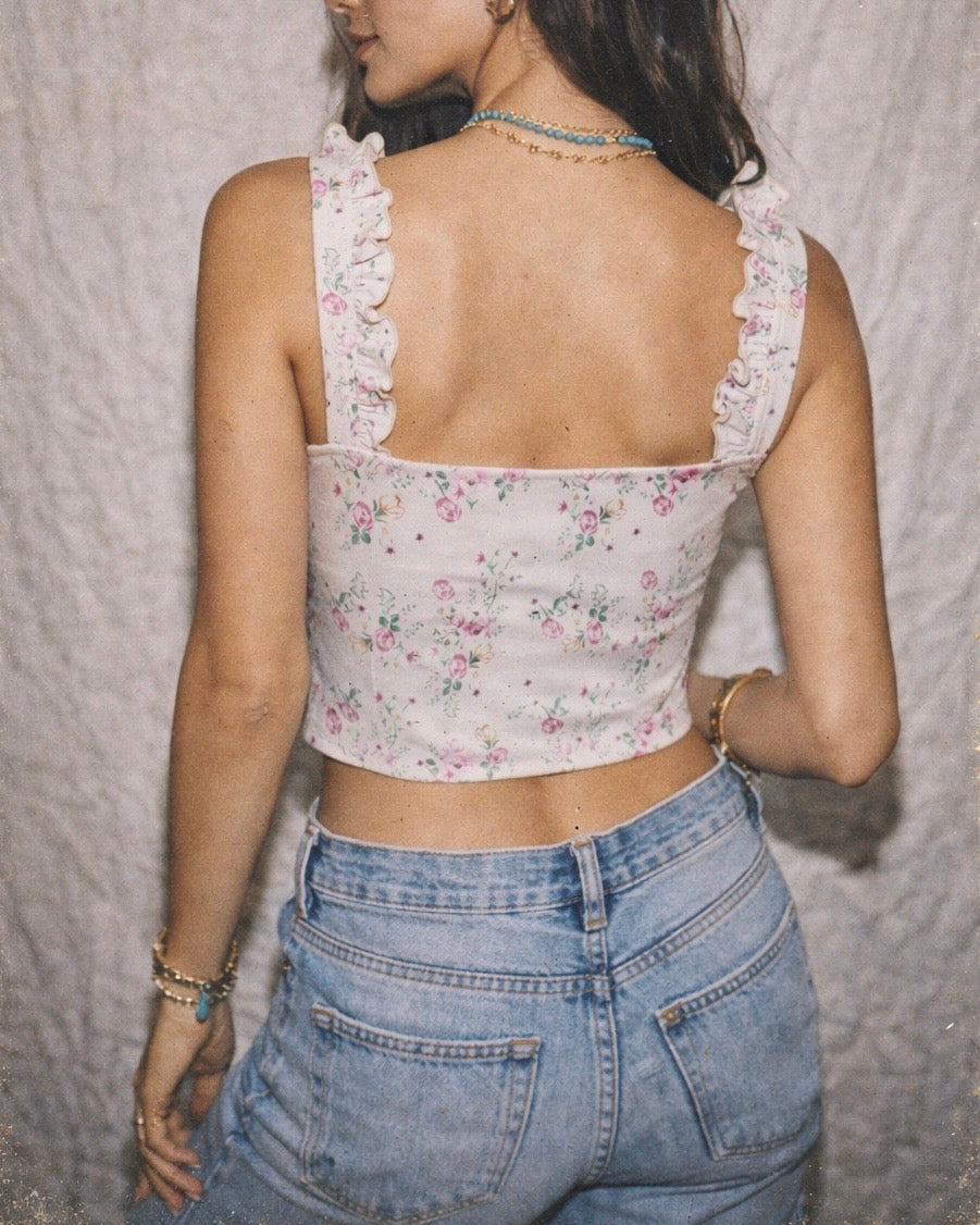 POETRY IN PETALS FLORAL CAMI TOP