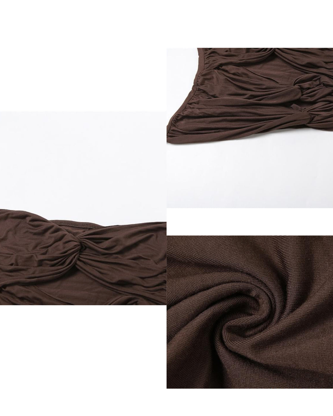 BEACH BAR CUT-OUT TWISTED BROWN TOP