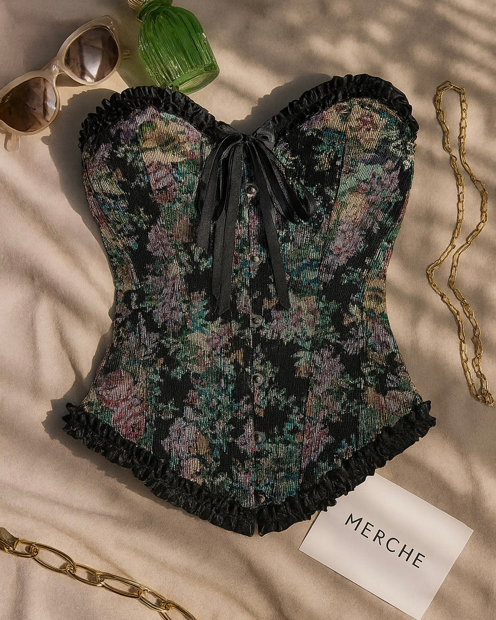 LEGALLY YOURS BLACK JACQUARD CORSET