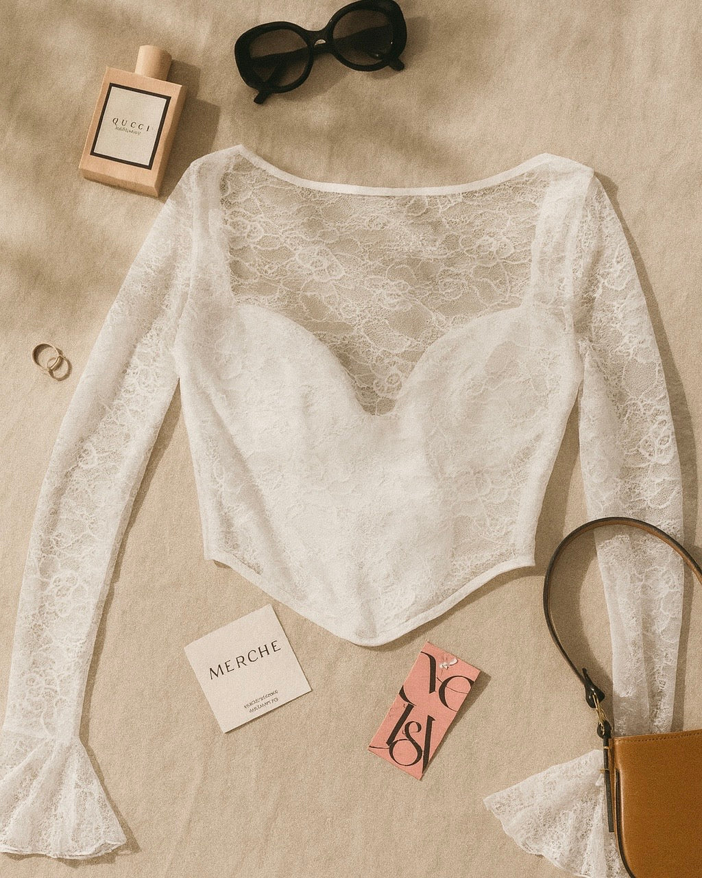 TALK OF THE TOWN LUXE LACE WHITE TOP