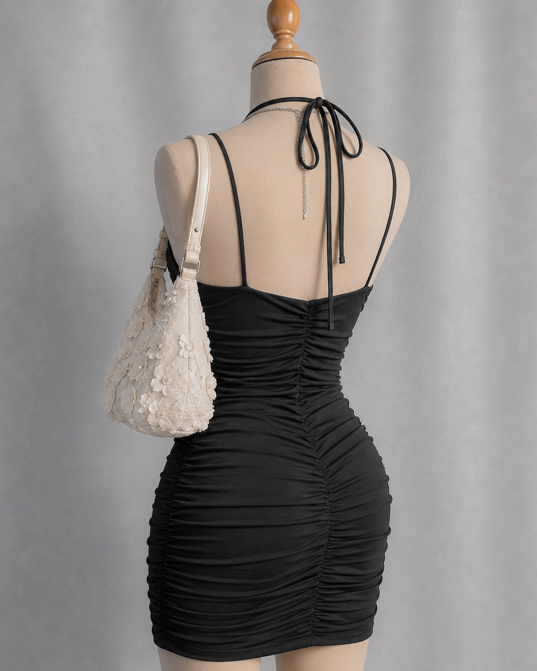 PROBABLY IN ITALY BLACK LUXE MINI DRESS