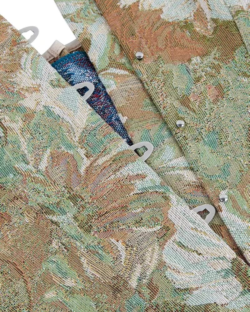 ENOUGH SAID FLORAL JACQUARD CORSET