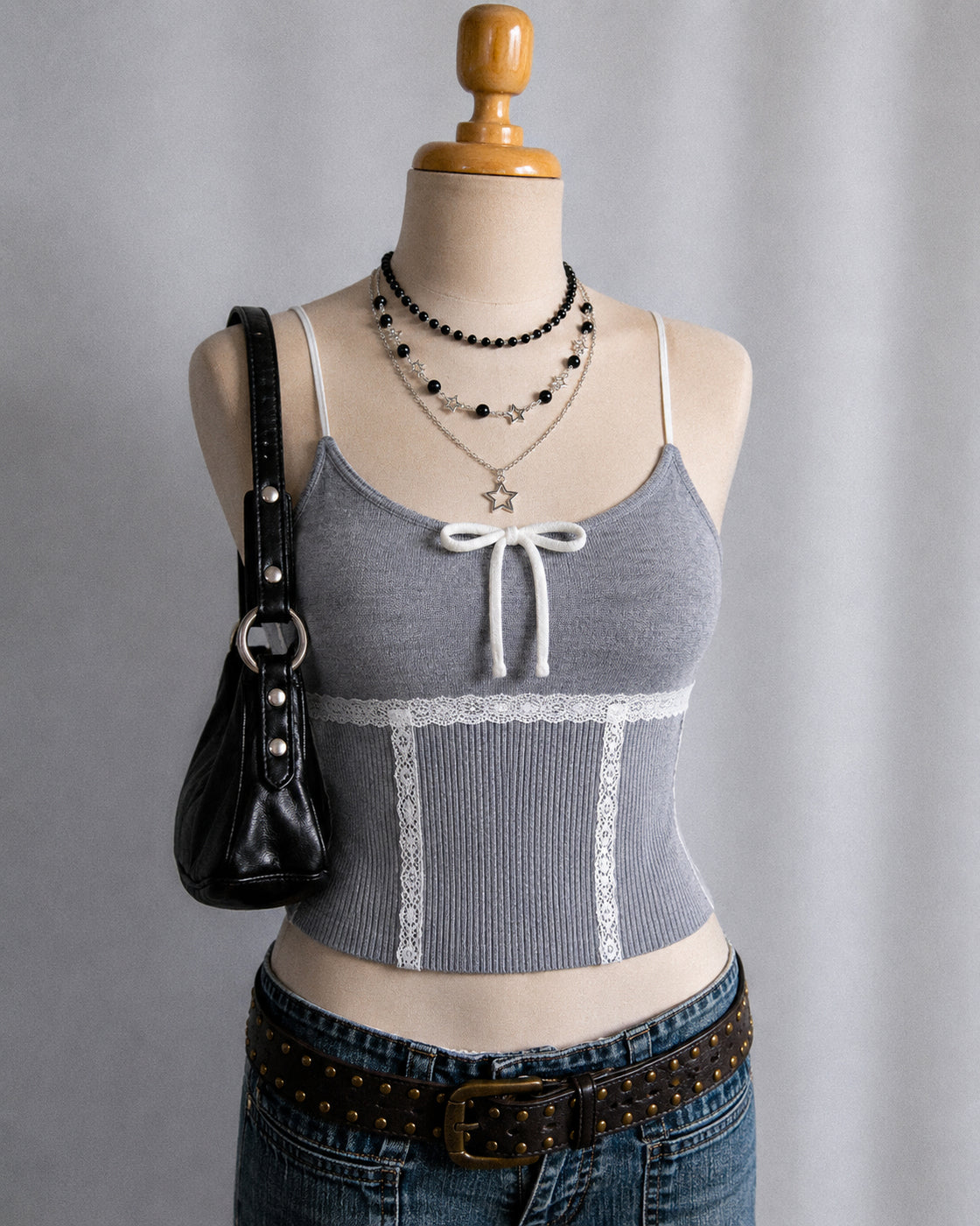 PERSONAL DIARY GREY KNITTED TOP