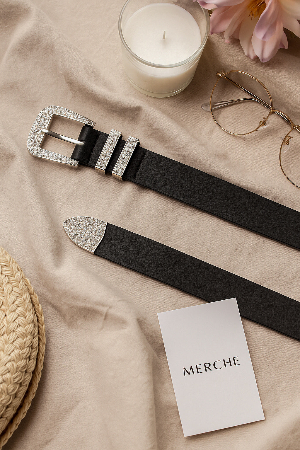 HAUTE CULTURE DIAMOND EMBELLISHED BELT