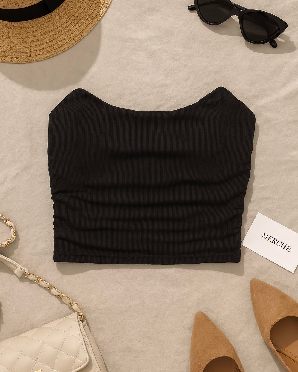 LIKE ME LIKE YOU BLACK BONING TOP