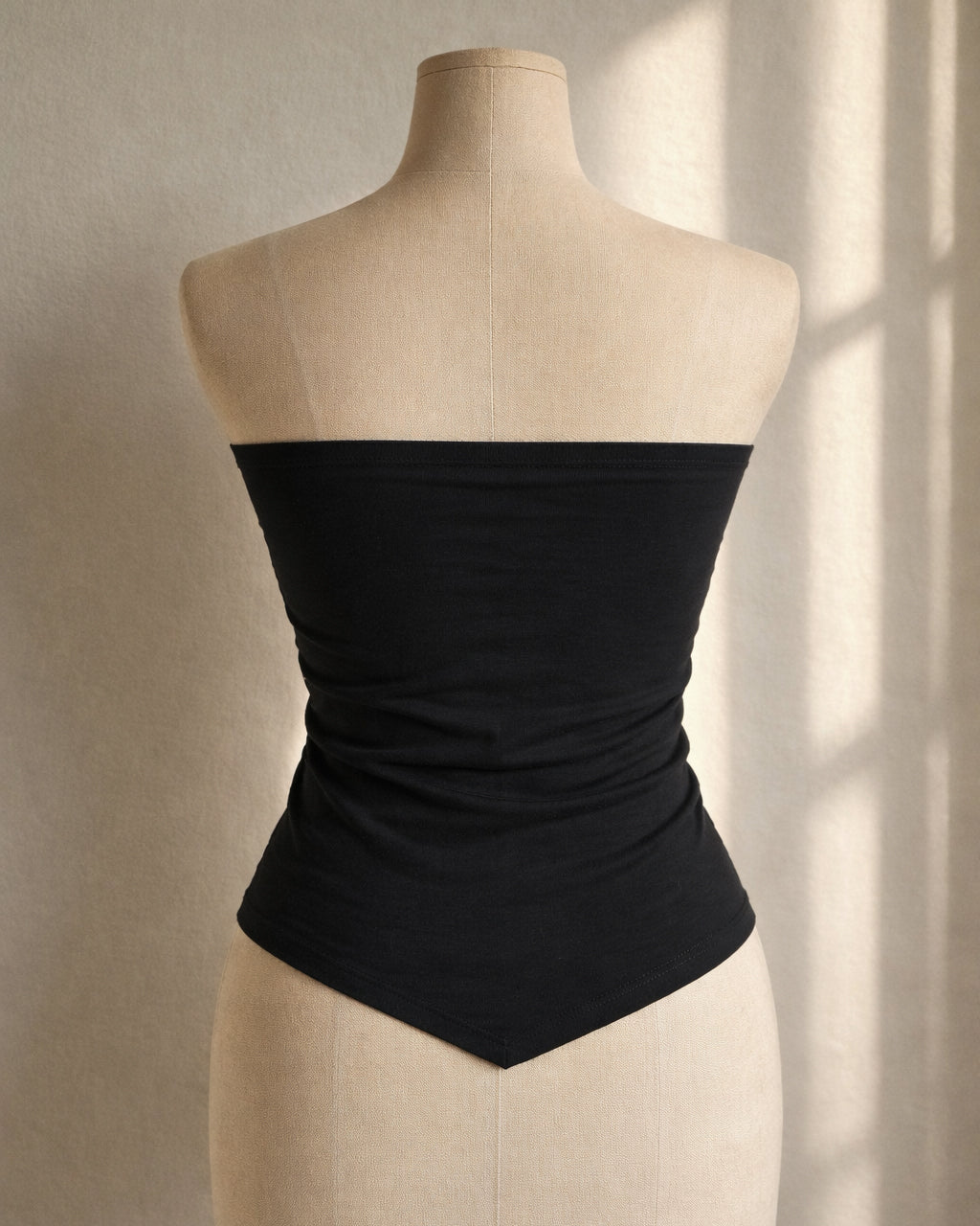 CANYON SOUL PADDED SEQUIN ASYMMETRICAL BLACK BANDEAU TOP