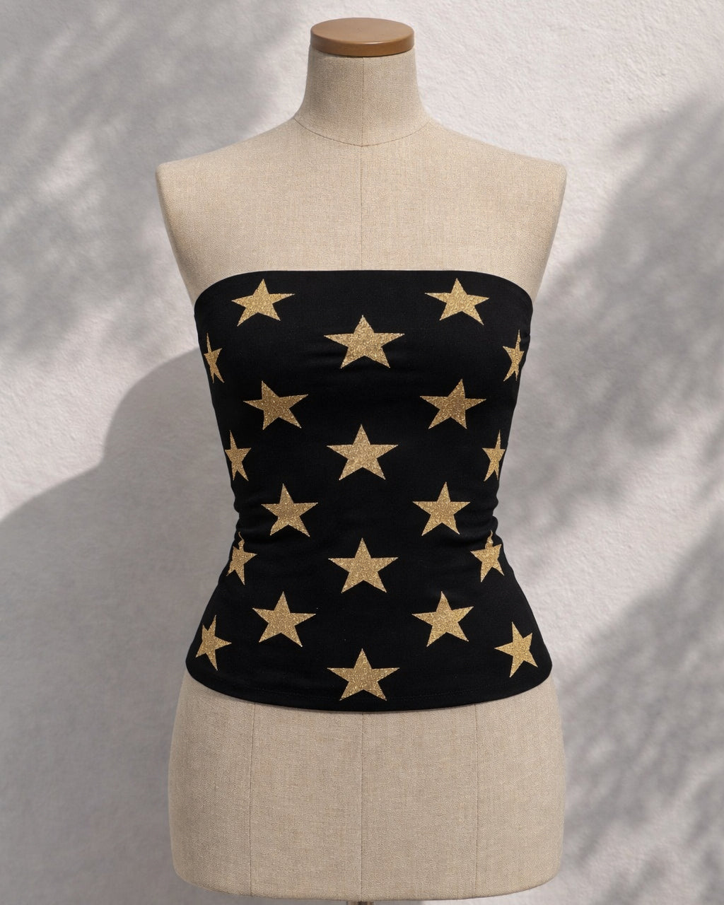 STAGE LIGHTS GLITTER STAR BANDEAU TOP